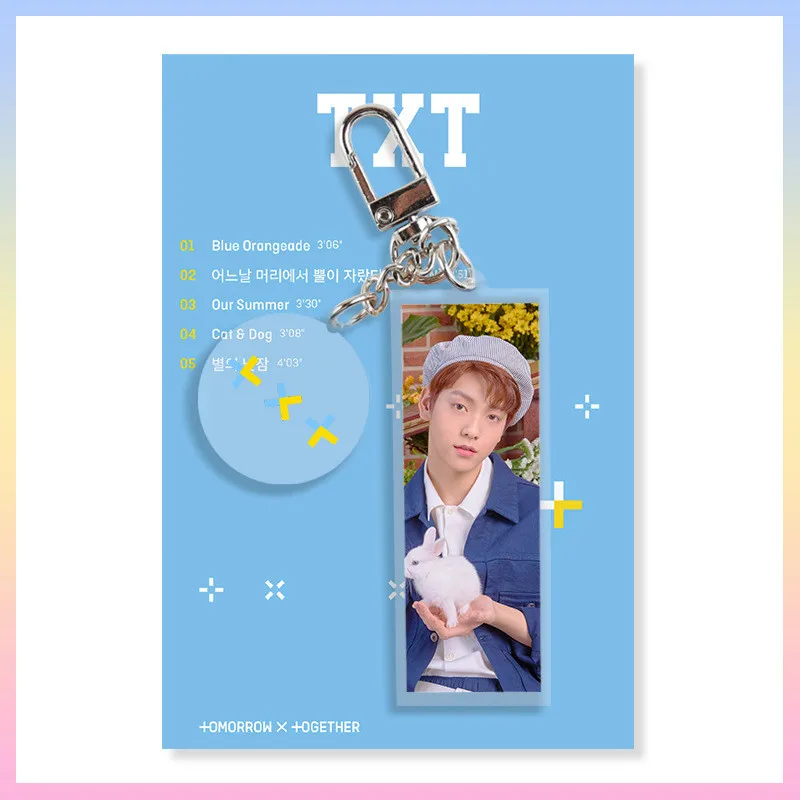 SOOBIN K POP Bangtan Boys TXT акриловый брелок для ключей choisoo-bin BEOMGYU TAEHYUN HUENINGKAI YG339 - Цвет: SOOBIN