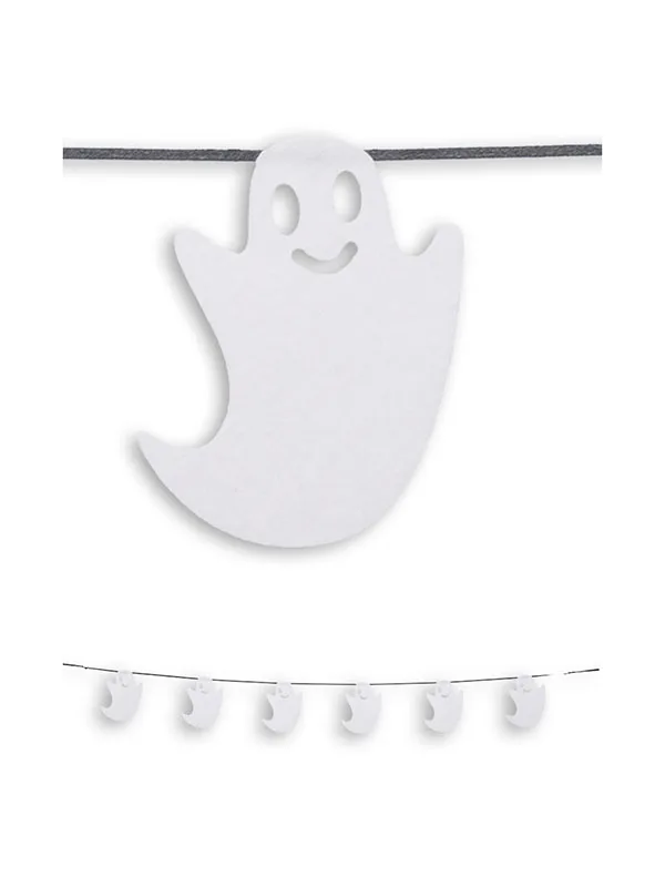 9362-D Гирлянда с милыми белыми привидениями длина 105 см высота 11 см. (Цв: Белый ) |