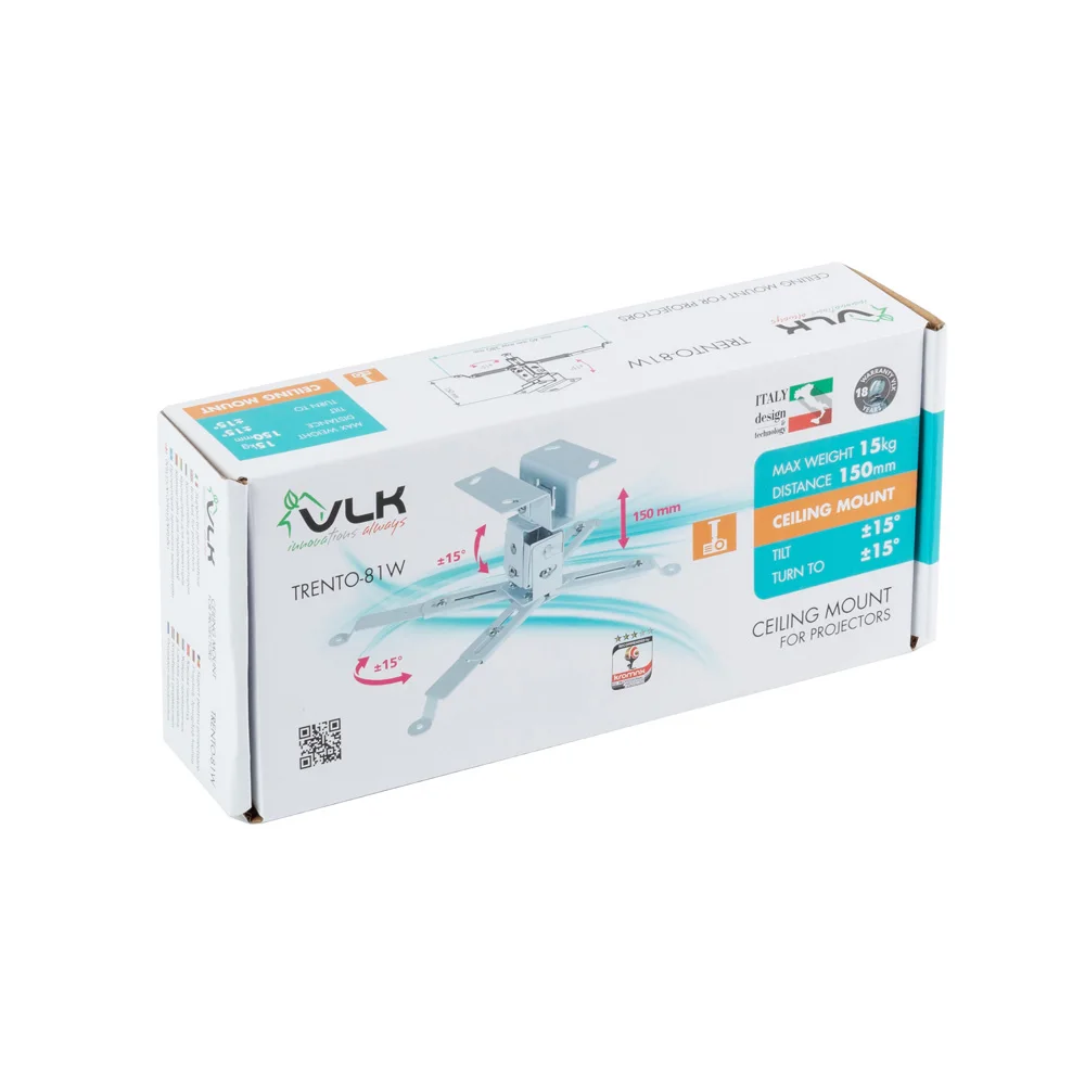 Кронштейн потолочный для проекторов VLK TRENTO-81W WHITE | Электроника