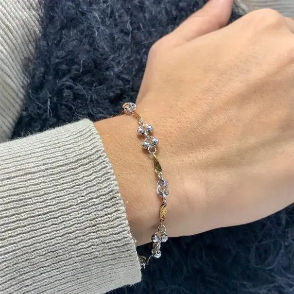 

Gold without stone Coated Luminous Silver Imported Bracelet