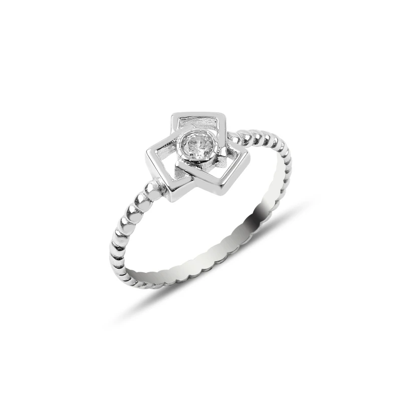

Серебряное 925 пробы кольцо с цирконием