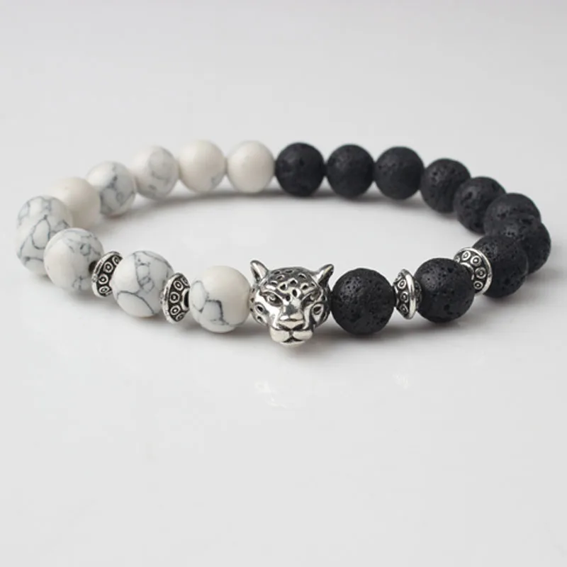 Браслет из натурального камня 8 мм матовый черный камень вулканический