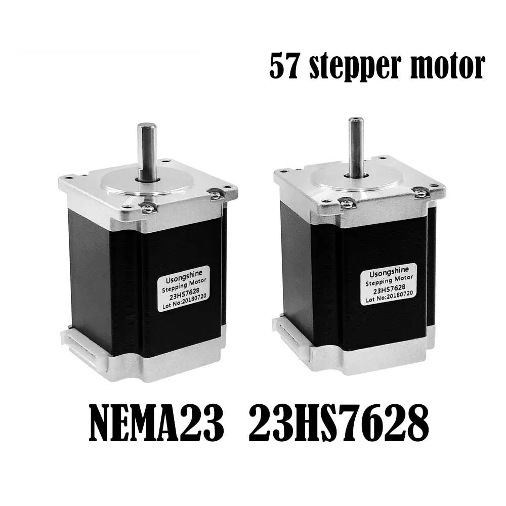 

Шаговый двигатель Nema23 23HS7628 с 4 выходами, 57, вал 76 мм, 6,35/8 мм, TB6600 4A драйвер для 3D-принтера, гравировально-фрезерного станка с ЧПУ