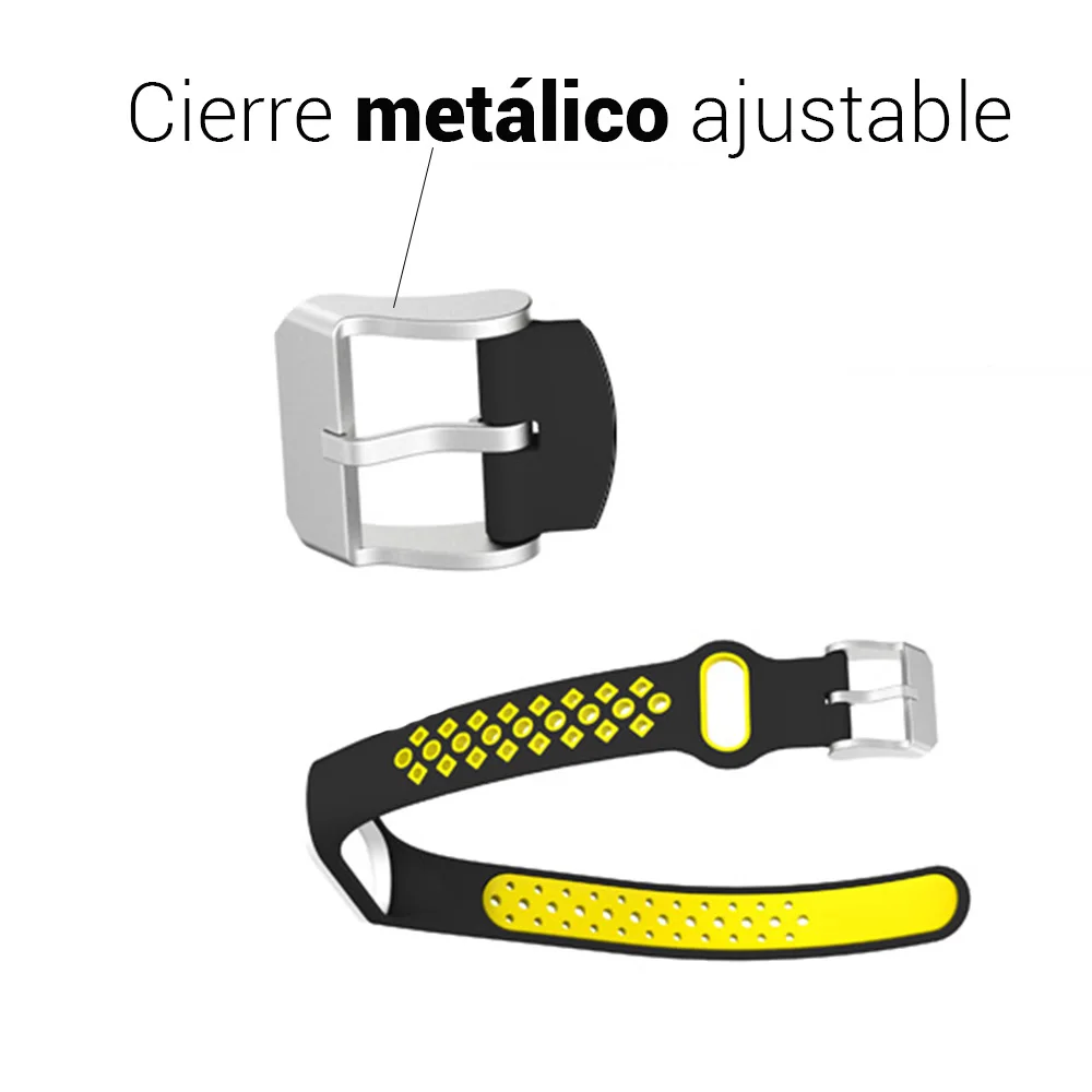 Ремешок для mi band 4 и 3 спортивный ремешок смарт часов с отверстиями металлической