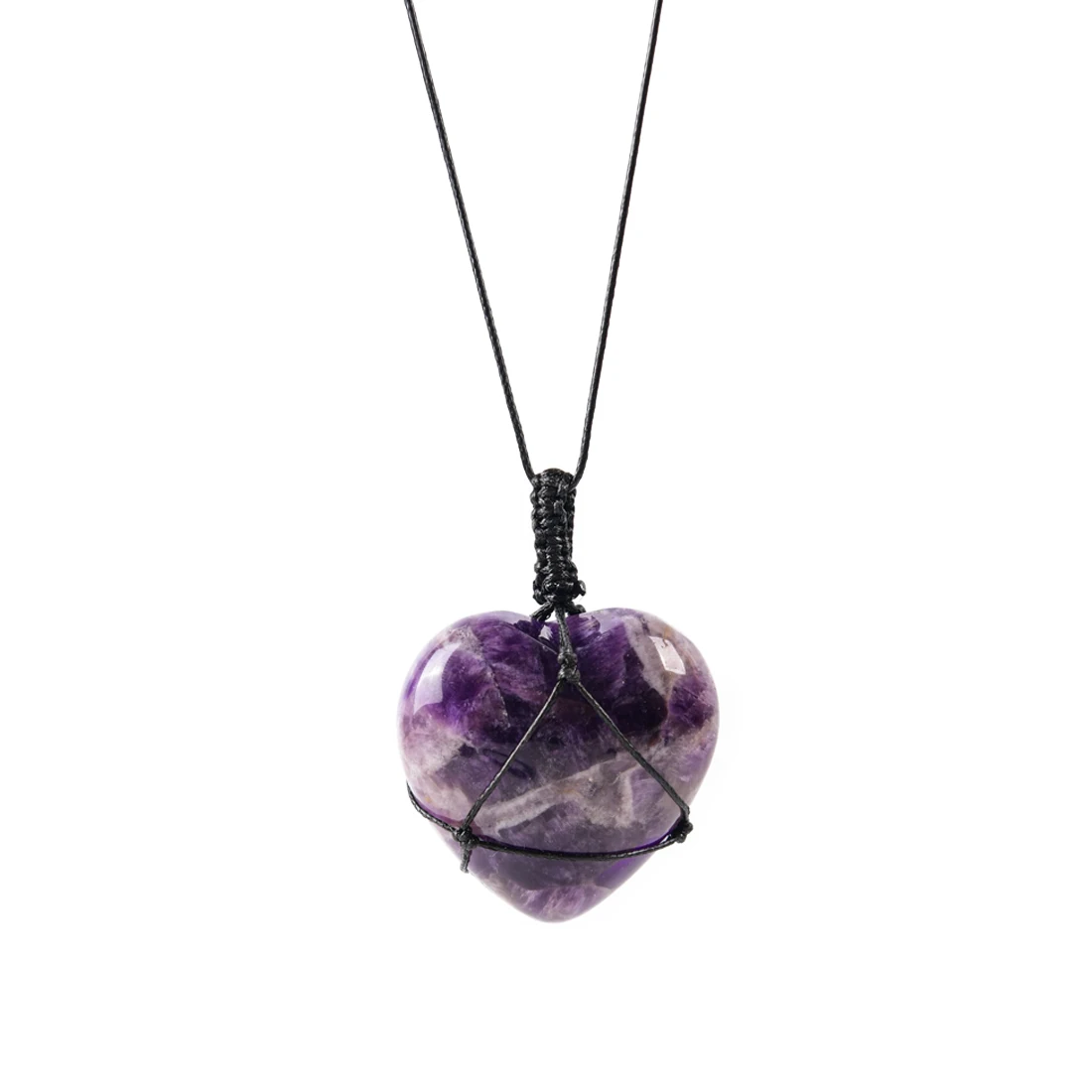 

Natural Quartz Crystal Heart Chakra Stone Necklace Chain Pendant Necklaces Women Jewelry Handmade Necklace Friends Gifts
