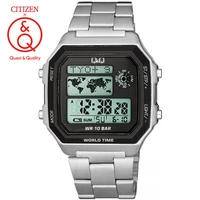 citizen qq watch men set top brand luxury led digital waterproof quartz men watch sport military wrist watch relogio masculino