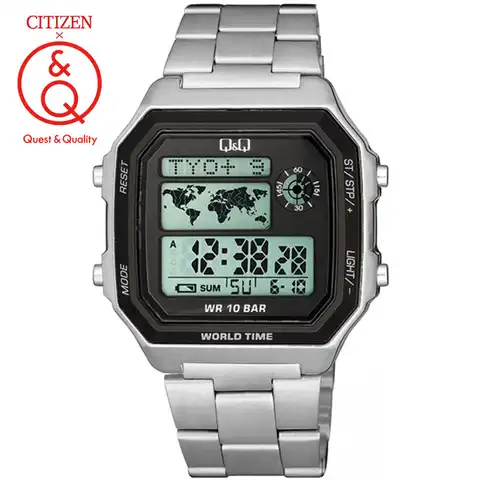Часы Citizen Q & Q мужские наручные, брендовые Роскошные светодиодсветодиодный цифровые водонепроницаемые кварцевые спортивные в стиле милитар...