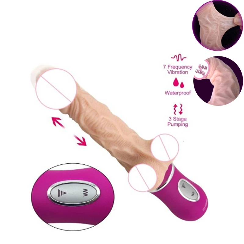 Realistic Dildo Vibrator Penis Sex Toy Flexible G-spot Dildo with Curved Shaft and Ball Female Vagina Clitoris Massager For Wome