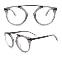 men round eyeglass frame women optical glasses frames transparent grey light metal prescription eyewear retro vintage spectacles