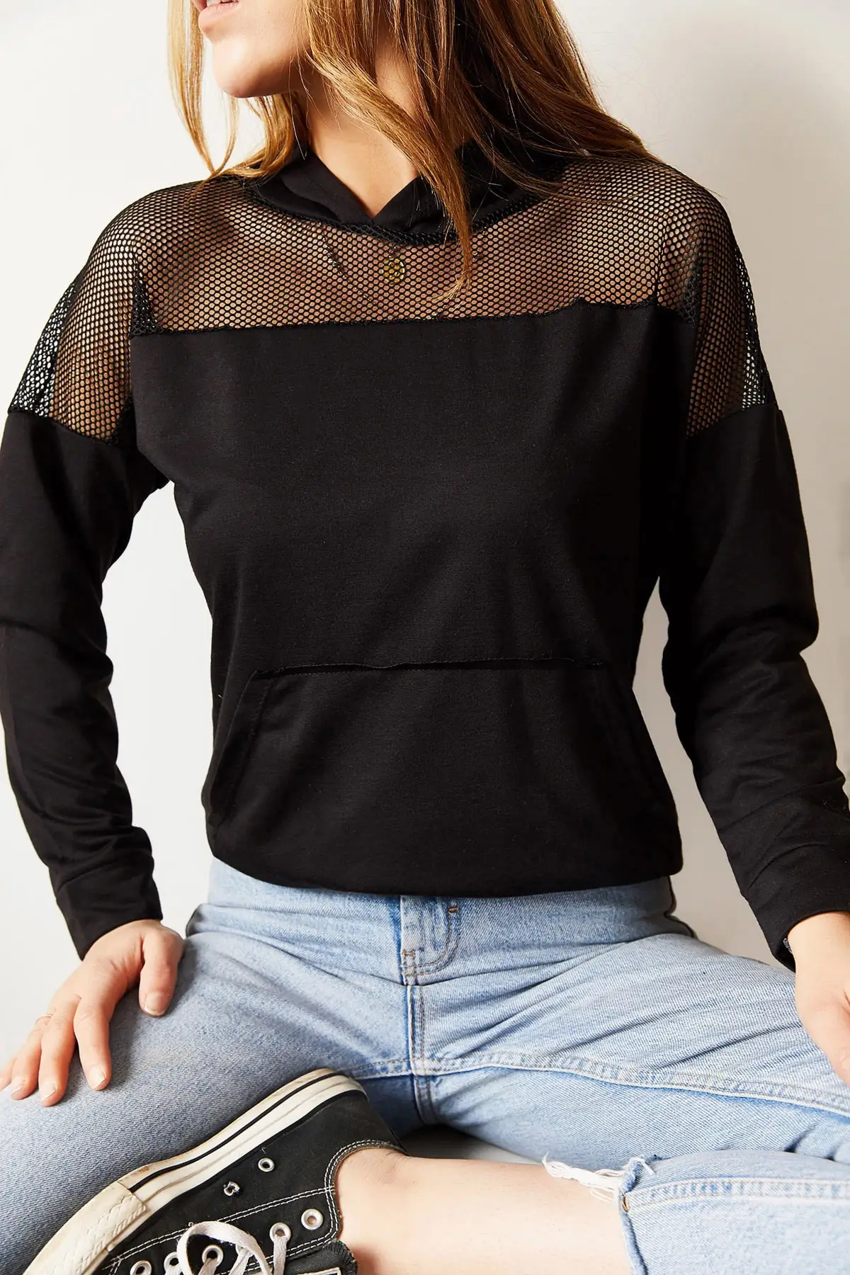 5x Хань Для женщин 'S ажурные подробный Толстовка 9KXK8-43178-02 | Женская одежда