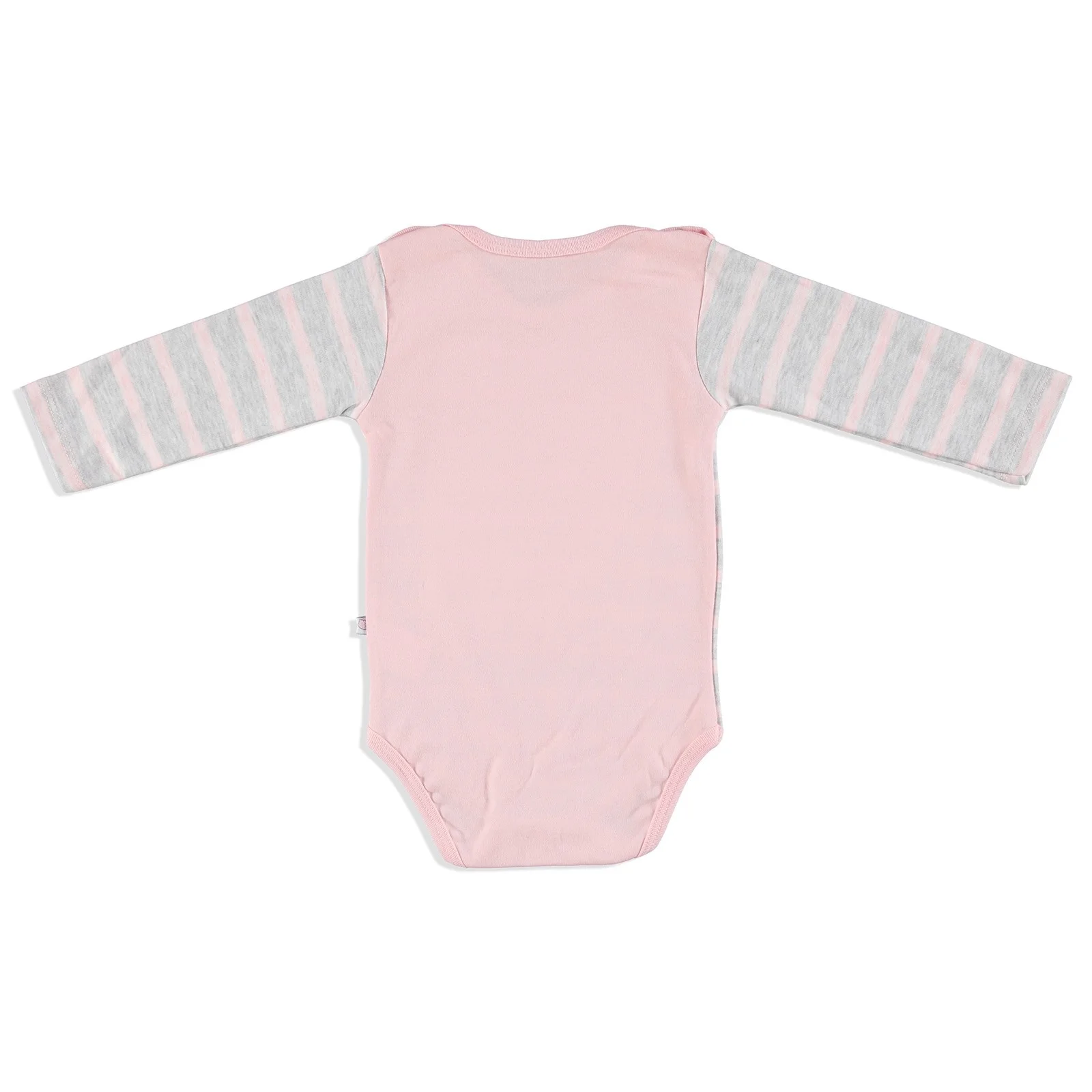 Боди с длинными рукавами интерлоком и изображением маленького слона ebebek Carmin| |