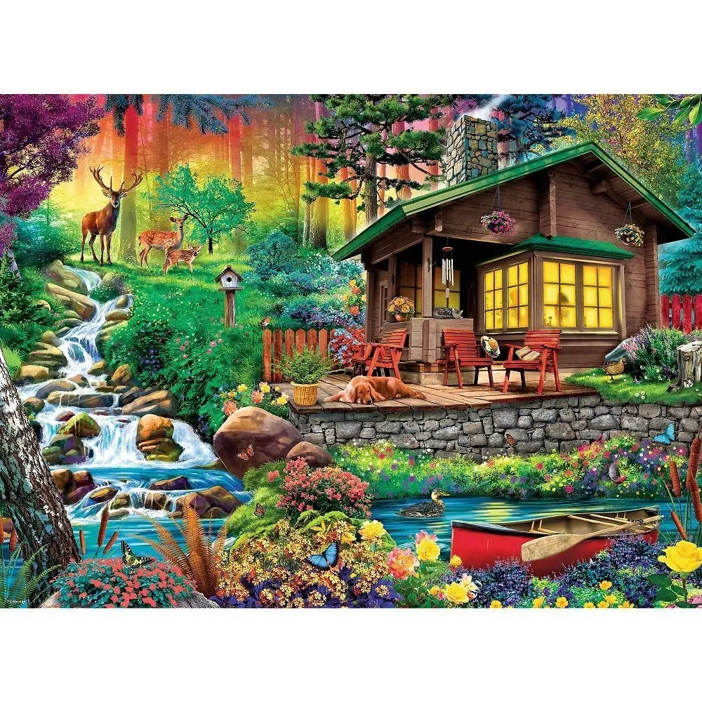 

Trefl Cabin In The Woods 3000 Piece Jigsaw Puzzle fun toys landscape gift wall decoration Puzzle for Adults