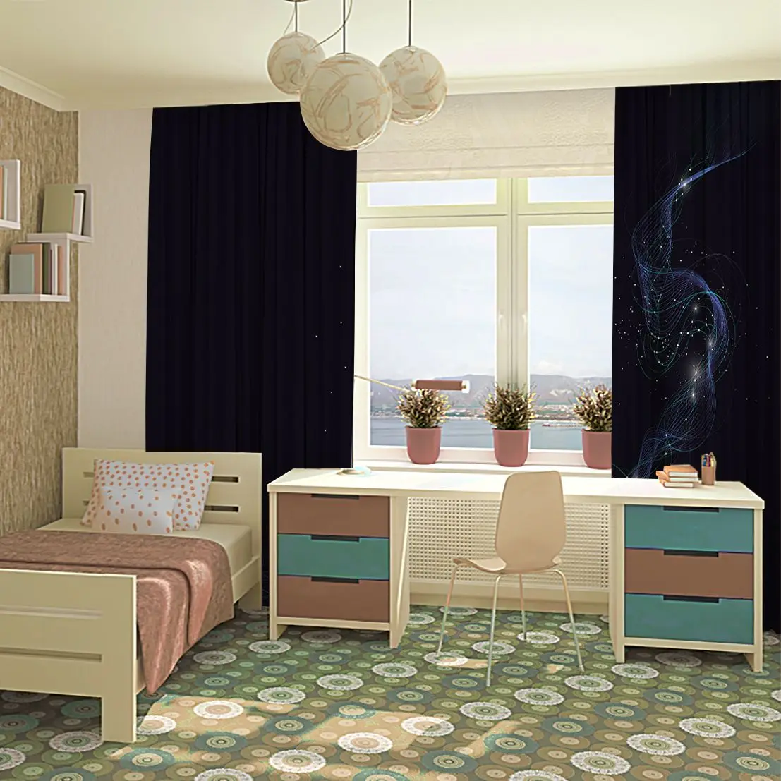 Занавес абстрактные соединяющие точки и линии технологии науки сети тема