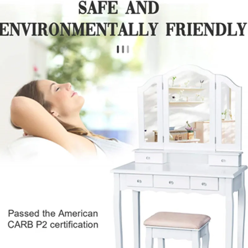 Набор для туалетного столика с мягкой скамейкой туалетный столик макияжа