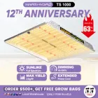 Светодиодсветильник лампа полного спектра Mars Hydro TS для выращивания растений, приглушаемая лампа для гидропоники, комнатных овощей, цветов, 1000 Вт