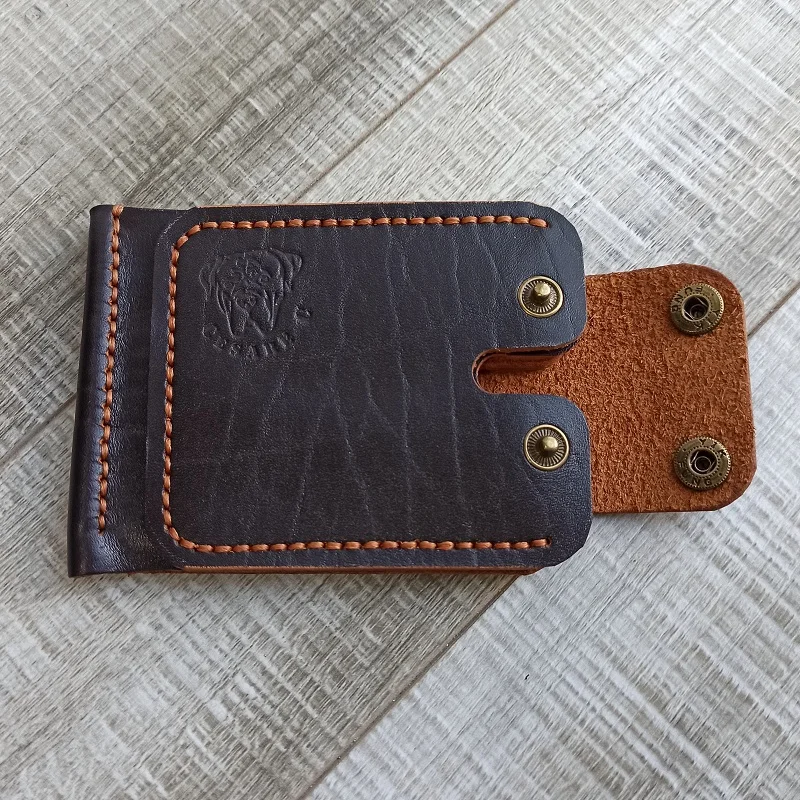 Зажим для денег из натуральной кожи ручной работы. Оригинальный подарок ...