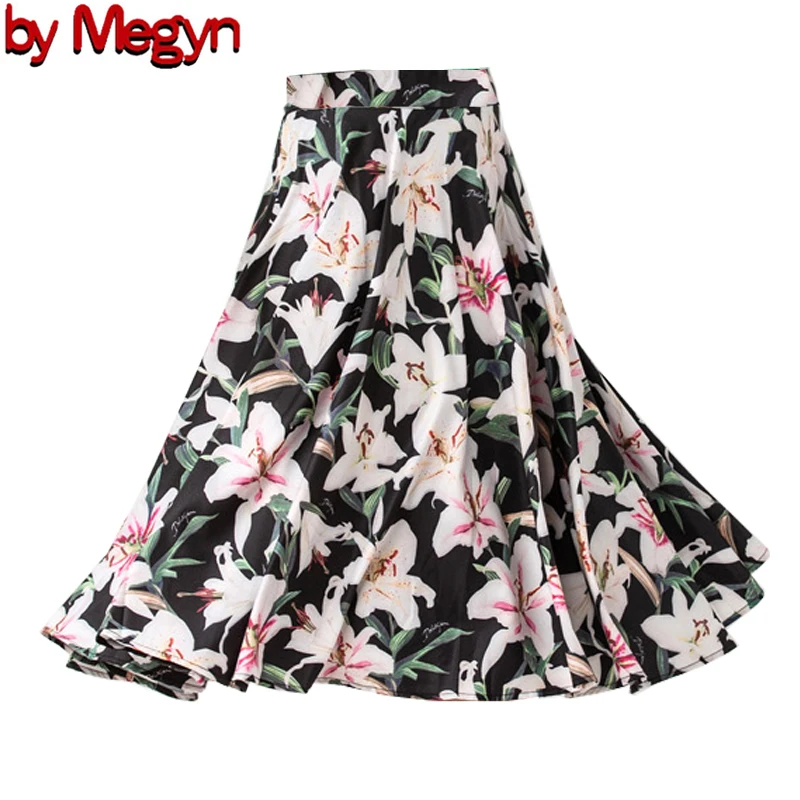 2020 Весенняя летняя модная дизайнерская элегантная женская юбка с цветочным