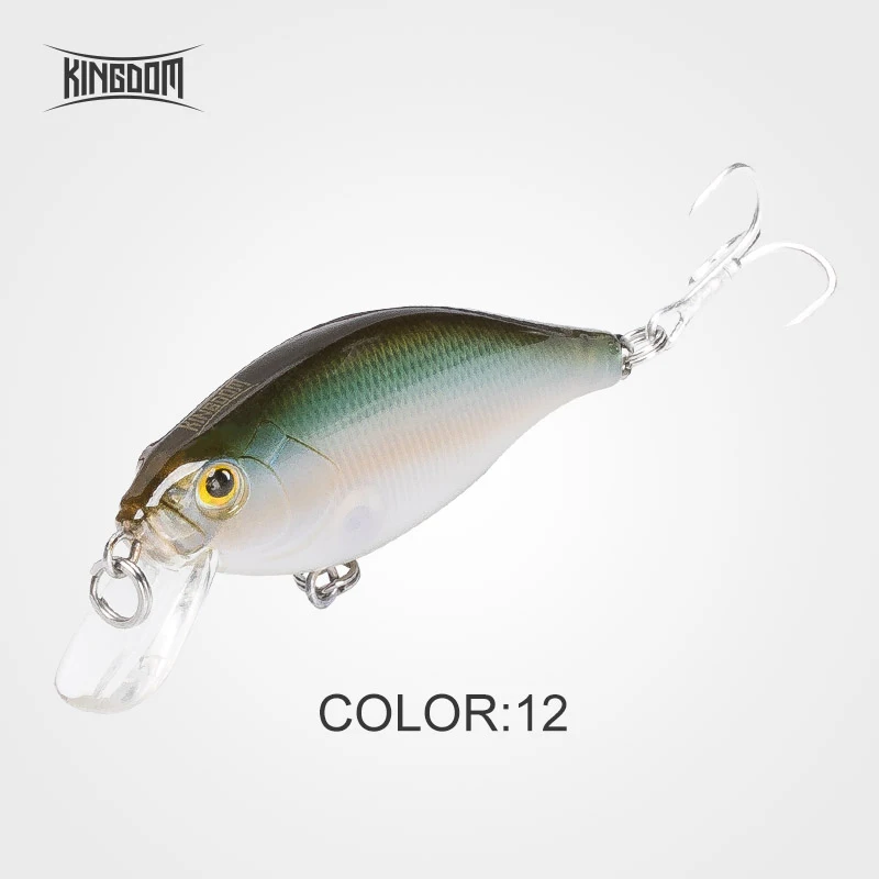 Color 12 Kingdom Fishing жесткие приманки тонущие гольян воблеры Джеркбейт кренкбейт 55 мм 6,5 г пластиковые приманки Четыре цвета модель 7501 - Цвет: Color 12
