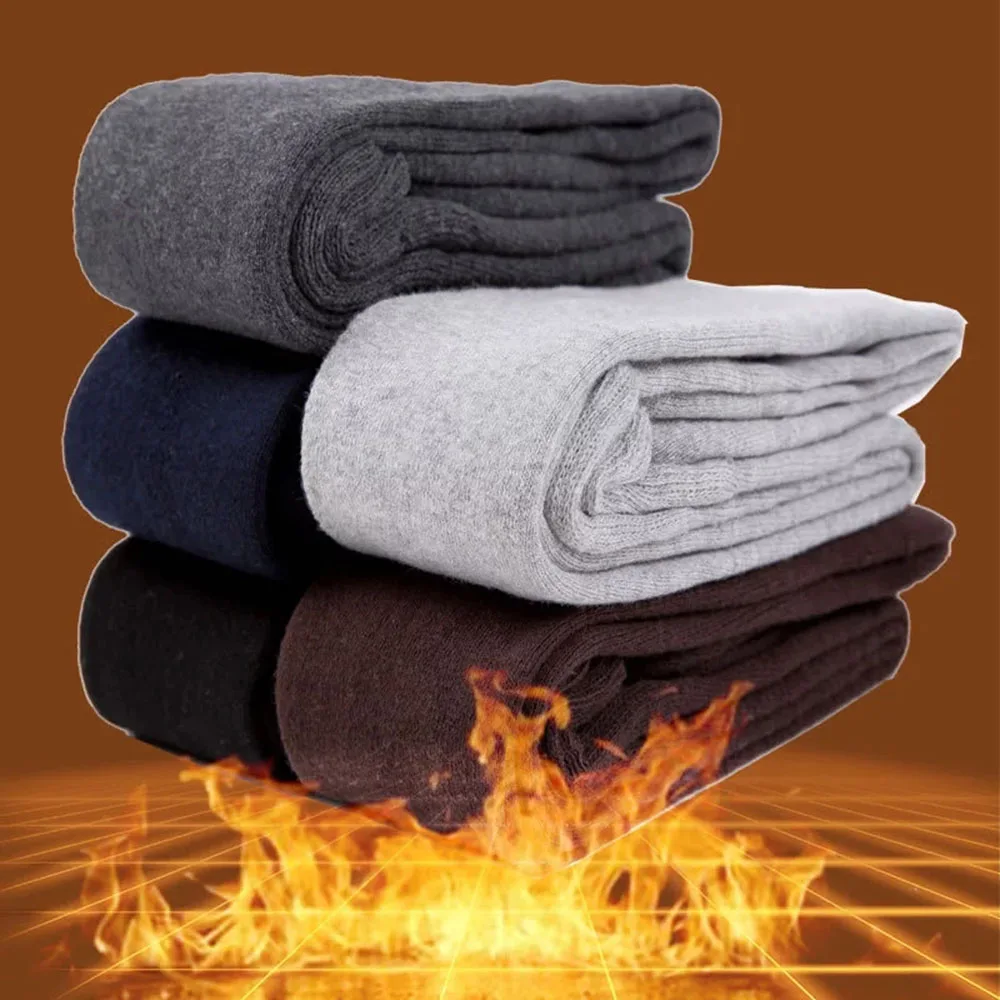 Зимние теплые хлопковые толстые махровые носки женские чулки Повседневные