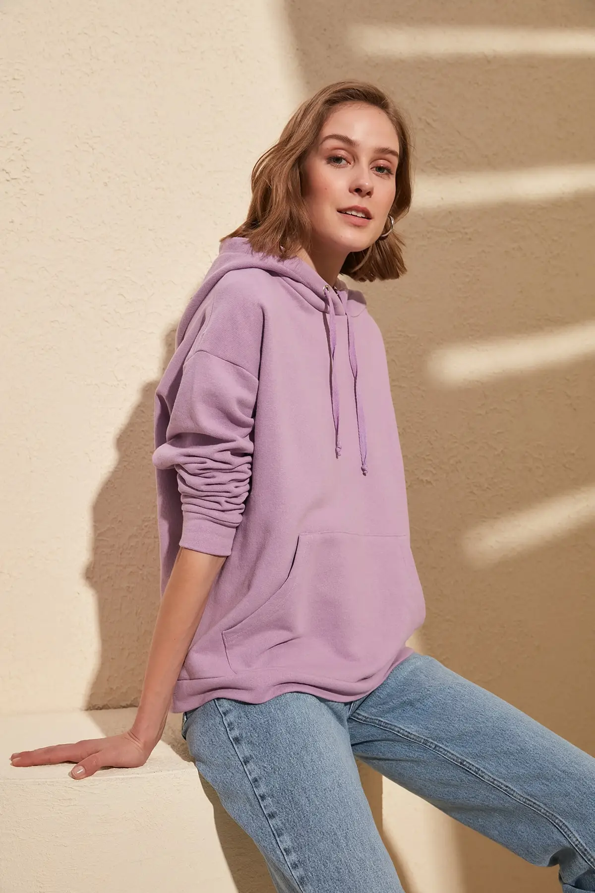 Базовая Трикотажная Толстовка с капюшоном TWOSS20SW0169|Женские толстовки и свитшоты| |