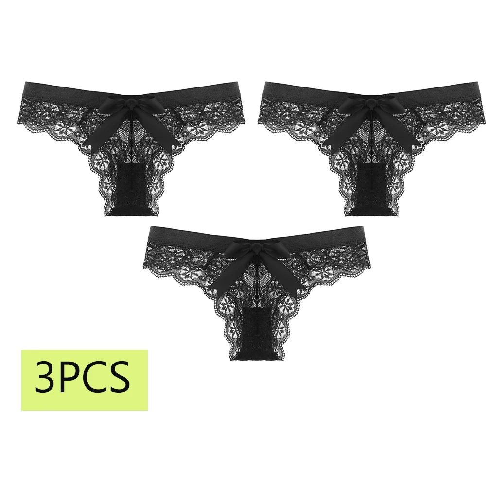 

Bow Sexy Underwear Lace Lingerie Sexy Low-rise Underwear Women Intimate Drop Shipping Slip Panties Tanga Neukende Vrouwen Naakt