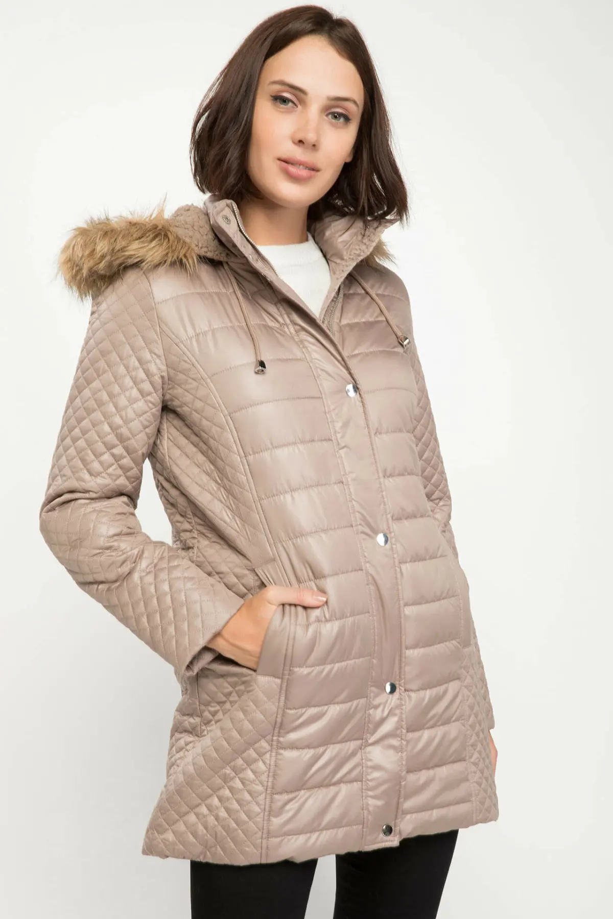 Дефакто Женское пальто/Parka I8727AZ18WN|Женские парки| |