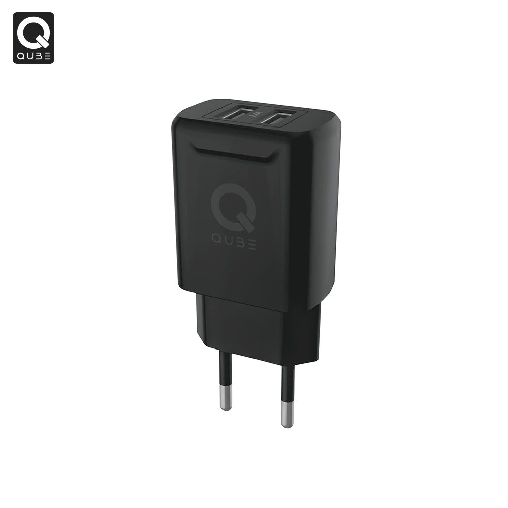 Сетевое зарядное устройство QUB QWC24BLK (2 USB 2.4A цвет черн | Мобильные телефоны и