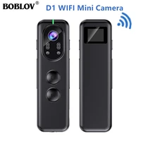 boblov d1 small body camera wifi night vision body camera1080p led screen mini camera dash cam small camcorder pocket dvr record