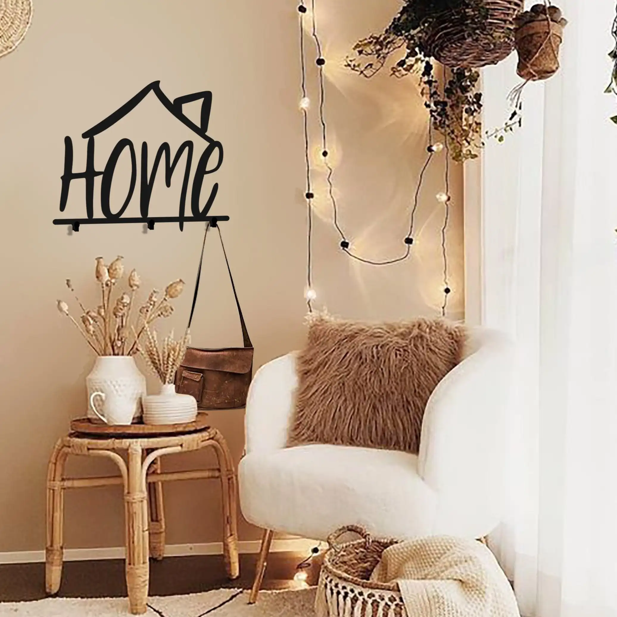 

Best Quality Wall Hanger 45x45cm Wall Art Decor Product Office Home Decoration Sale Wall Ornaments For Gift Metal Bag