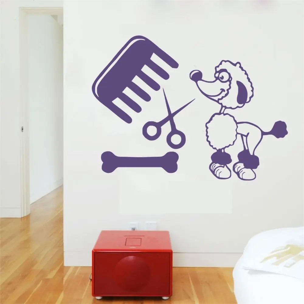 

Pet Shop Poodle Grooming Wall Decal Pet Shop Sticker Home Living And Pet Store Decoration Removable A003284