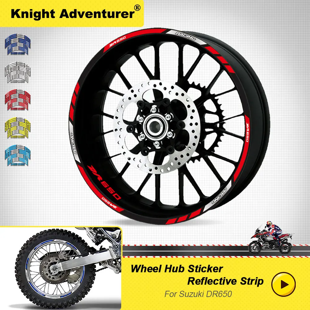 

12 X Thick off-road "21 "17 inch Edge Outer Rim Sticker Stripe Wheel Decals FIT for SUZUKI DR 650S DR650SE dr 650