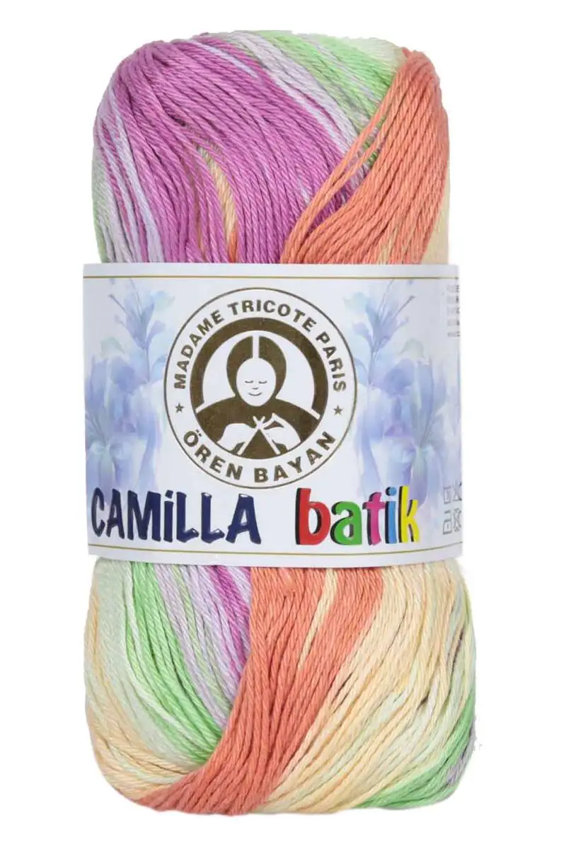 1 Pack ( 5 Balls ) Madame Tricote Oren Bayan Camilla Batik Hand Knitting Yarn Paris %100 Mercerized Cotton Crochet Tool Kit | Дом и сад