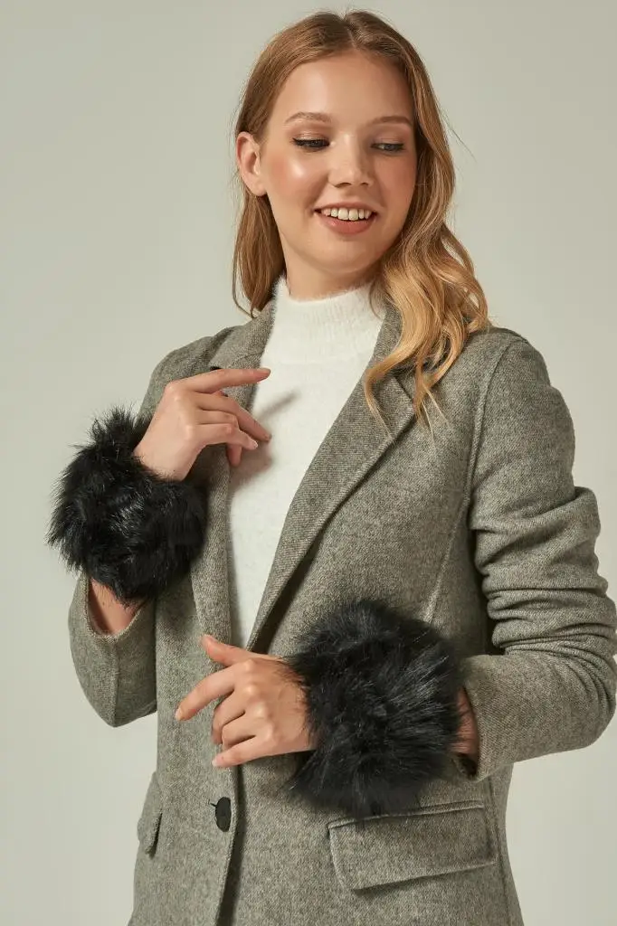 11023 Мех Манжеты Черный цвет нарукавник|Нарукавники| |