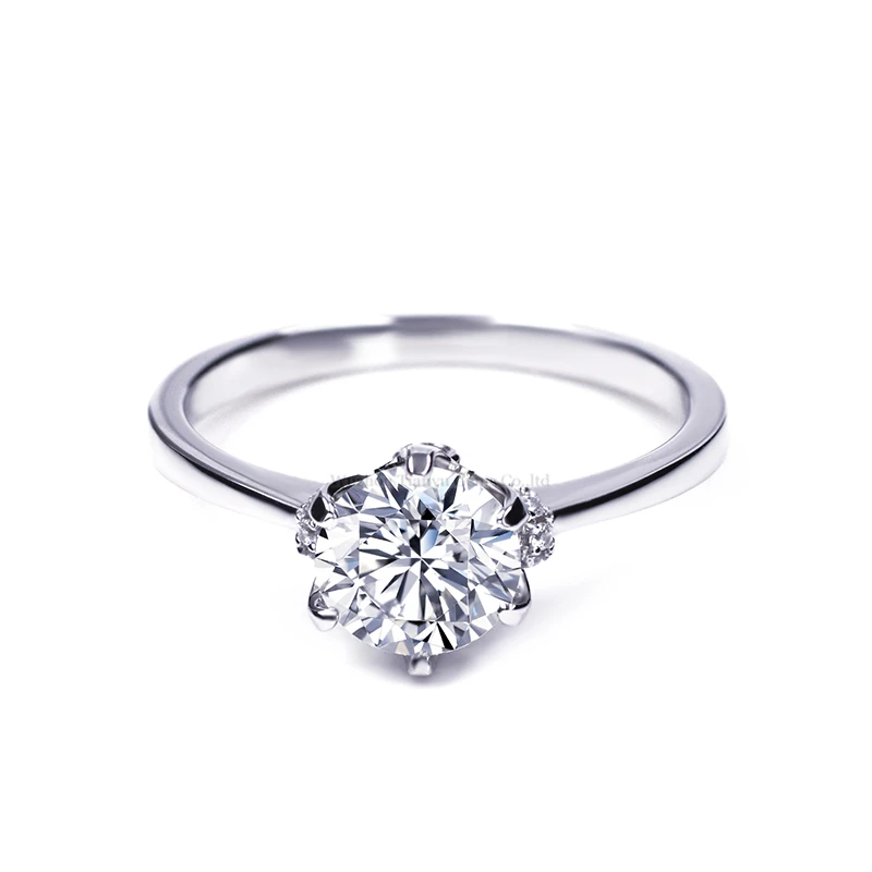 Tianyu драгоценные камни серебряное кольцо с муассанитом круглые сердца и стрелы 5 0