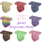 10 шт., одноразовые блестящие маски для взрослых, 14 цветов