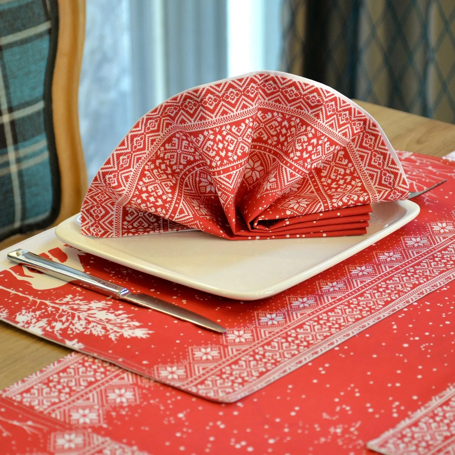 

9 pcs Rustic Table Runner Natural Imitated Linen Table Cloth Napkin American Service Wedding Decor for Wedding Christmas Party