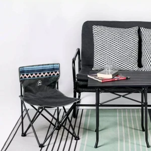 Set обеденной furniture folding square table and 2 Chairs Xiaomi gocamp chair set Black (obs1005) |