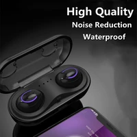 tws bluetooth earphones high quality charging box wireless headphone 9d stereo sports waterproof earbuds headsets with mic