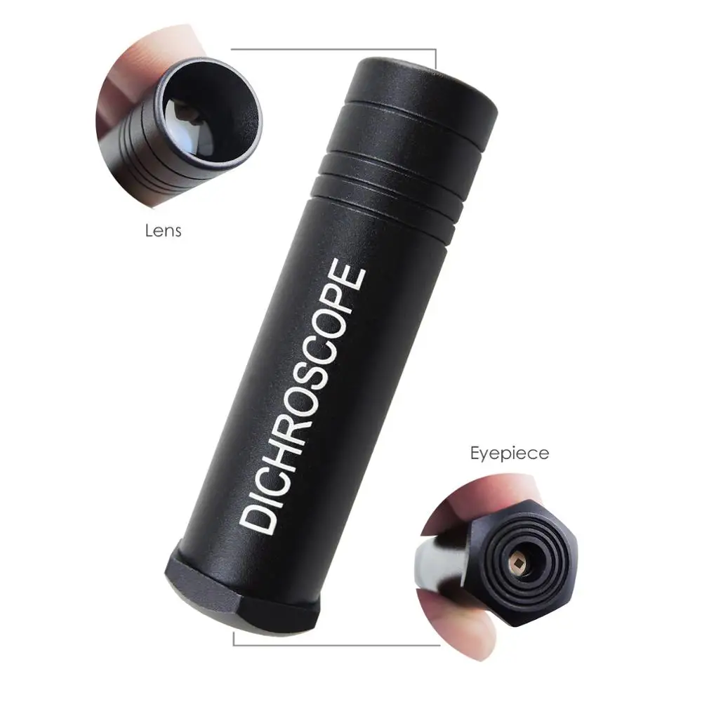 Карманный высокопрочный дихроскоп Кальцита трихоидный драгоценный камень и