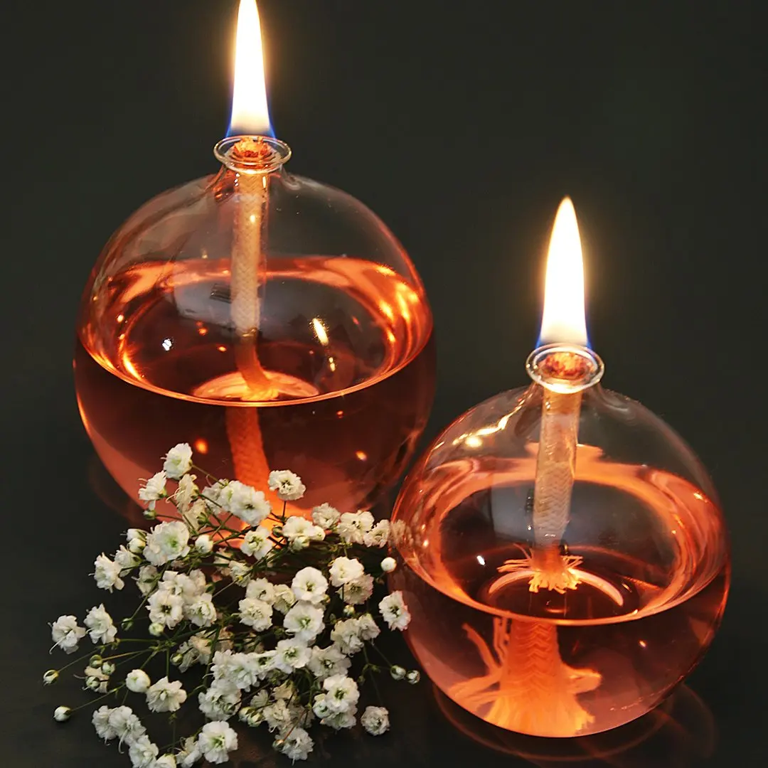 

Стеклянная масляная лампа, элегантный набор свечей из 2 предметов для мальчишвечерние, подарок подружке невесты, декор для балкона, свадебн...