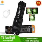 Светодиодный фонарик высокой мощности, 100000 люмен, перезаряжаемый, USB, встроенный 18650 фонарик с 3 режимами увеличения, для охоты и рыбалки