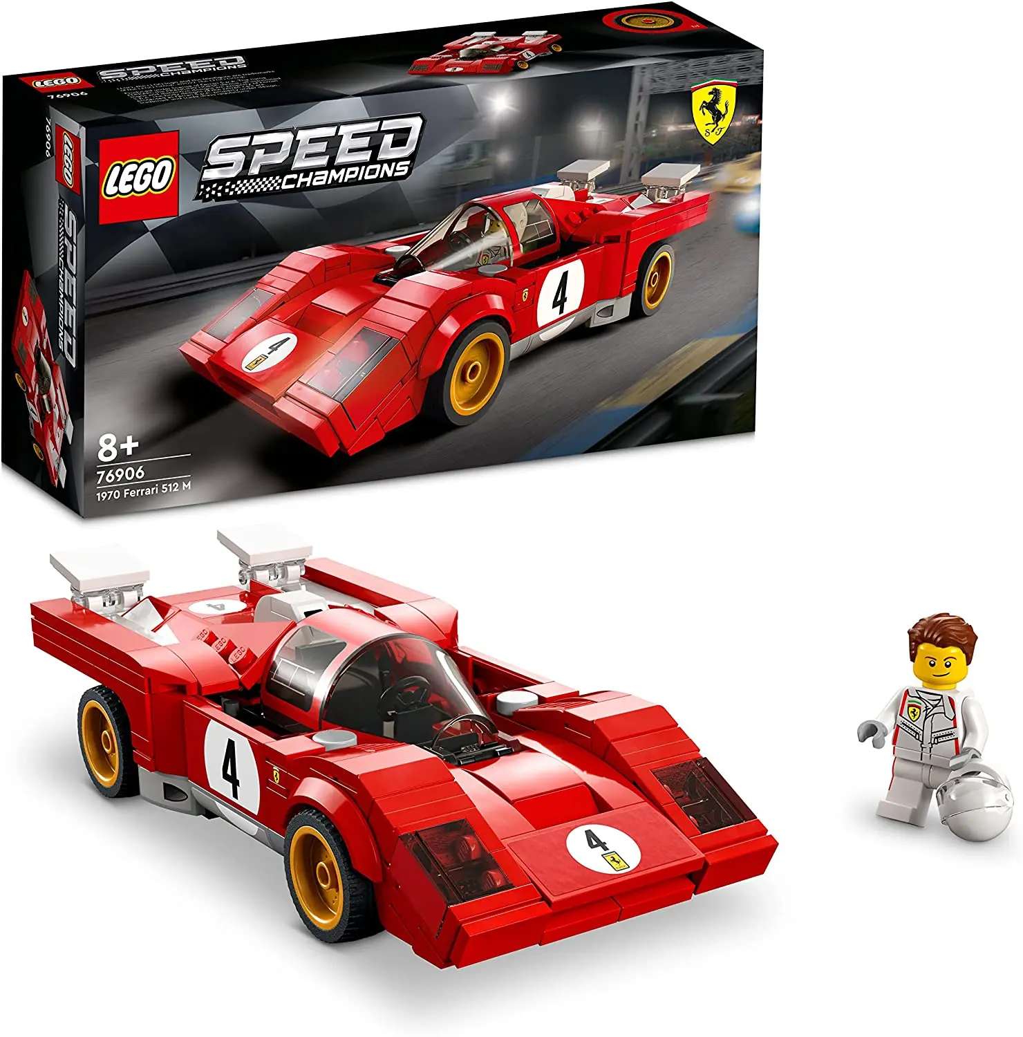 LEGO 76906 скоростные чемпионы 1970 Ferrari 512 M спортивный автомобиль игрушечный 291 шт. |