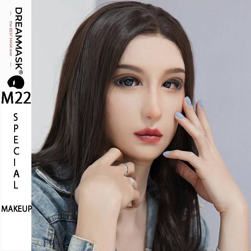 (NinaG) Plus Version Goddess Special Makeup Crossdress Full Head Сексуальная силиконовая женская маска для