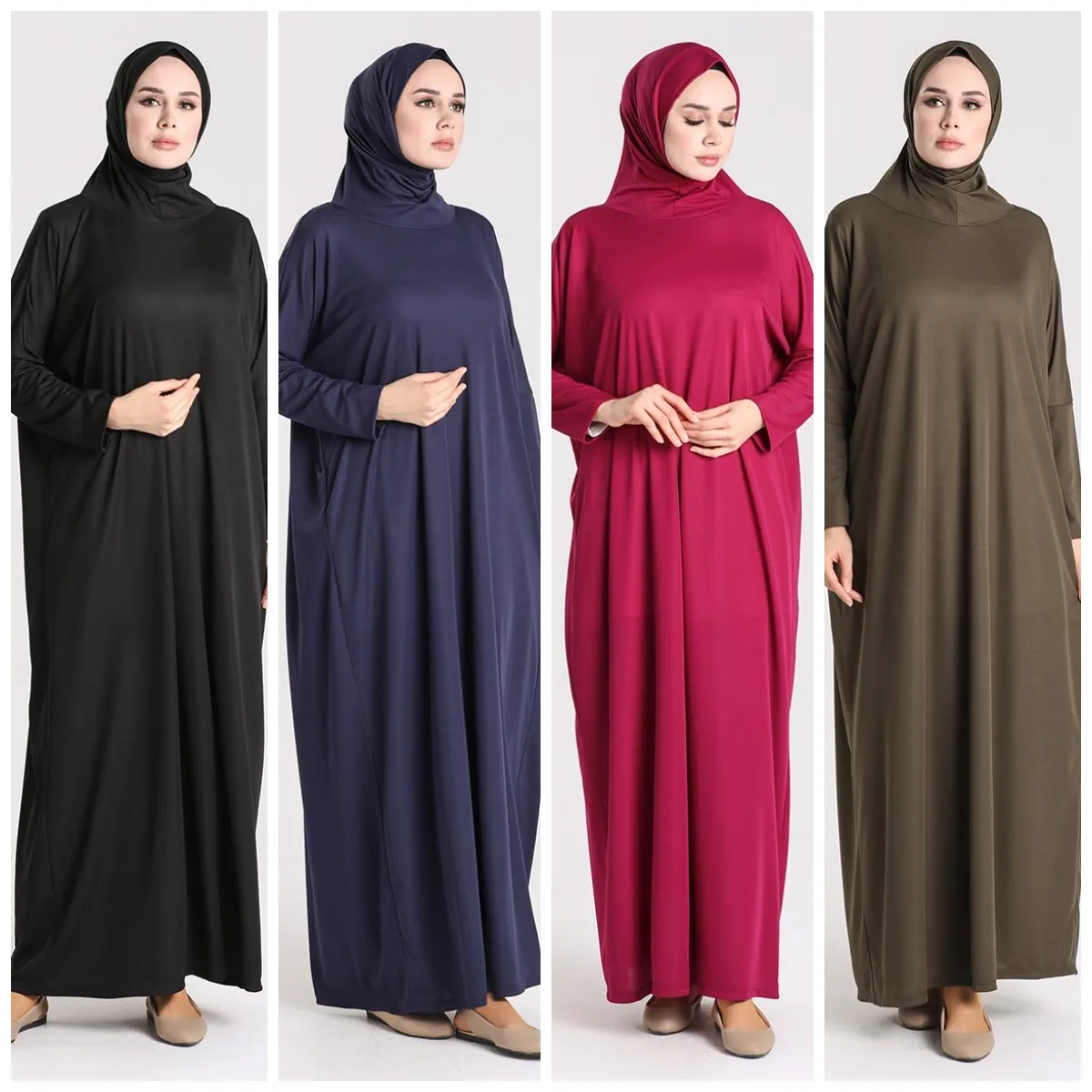 Женское платье с капюшоном Abaya хиджаб/кафтан мусульманское молитвенная одежда
