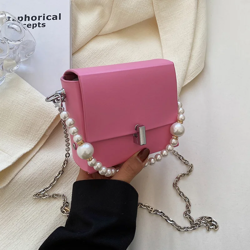 

Sweet Cute Mini Totes 2022 Summer Trendy Fashion Luxury Brand Shoulder Crossbody Bag Women Kawaii Beading Handbags and Purses