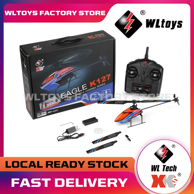 

WLtoys K127 Helicopters 2.4Ghz 4CH 6-Aixs Gyroscope Single Blade Propellor Gyro Mini RC Helicotper For Kids Gift RC Toys V911