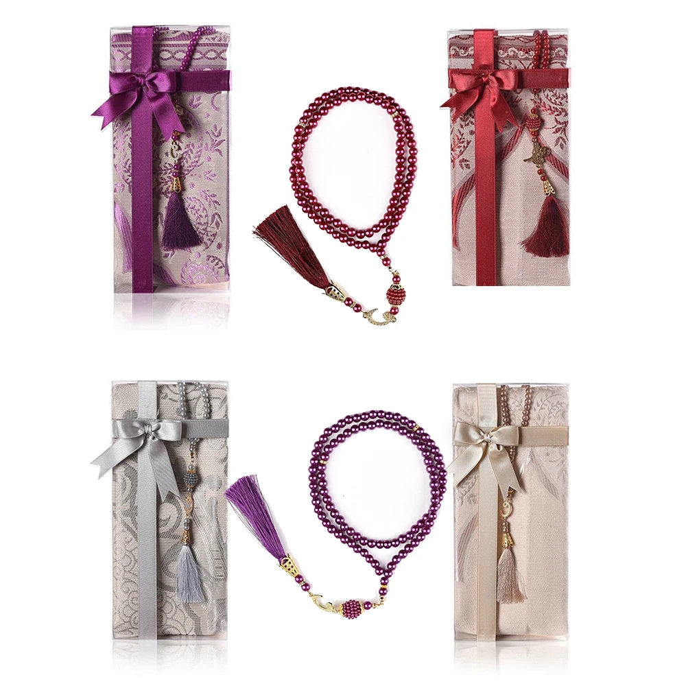 Мусульманские молитвенные коврики 2 шт. коврик яркий хлопковый ковер 99 бусин 6 мм