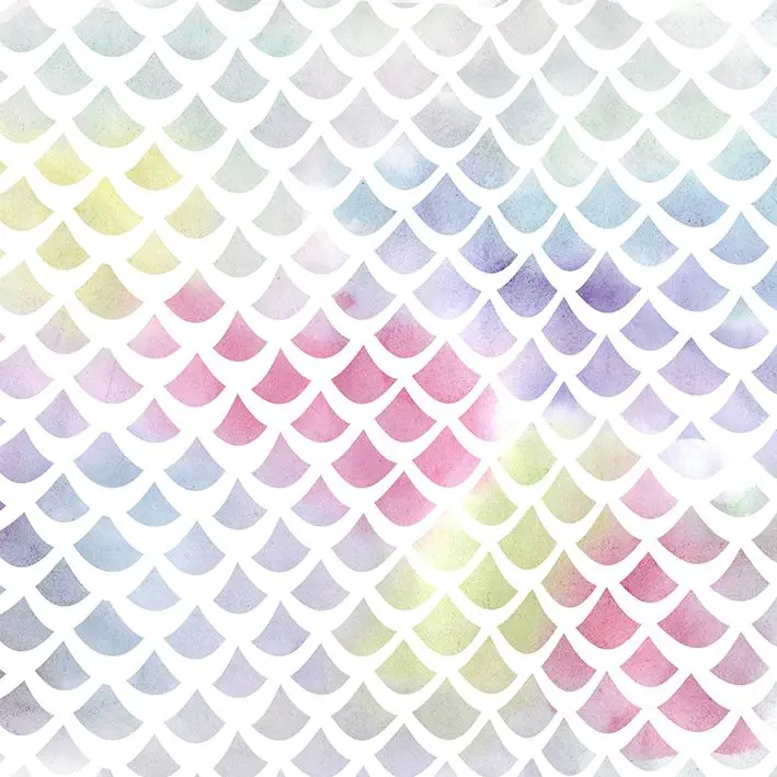 

Curtain Colorful Fish Scale Pattern Decorative Ornament Stylish Artwork Pink Yellow Blue