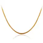 Ожерелье из желтого золота 24 карат, Женское Ожерелье-цепочка из золота 999 пробы
