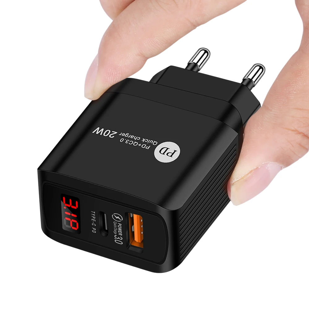 Зарядное устройство PD типа C 20 Вт QC 3 0 USB адаптер для быстрой зарядки iPhone 12 Pro Max Xiaomi